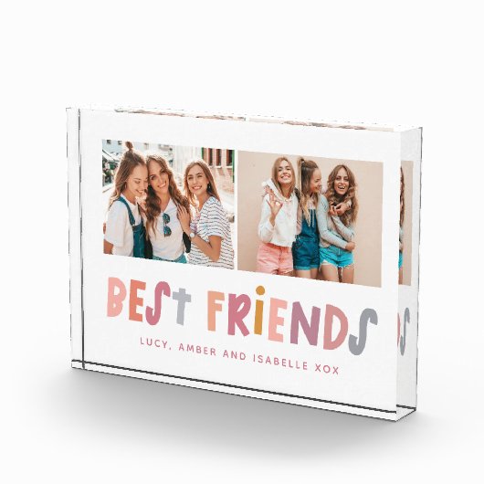 写真数々のカラフルおもしろい最高の友達 フォトブロック (右)