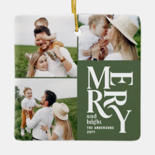 写真数々のカラフルモダングリーンタイポグラフィ セラミックオーナメント