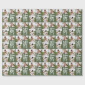 写真数々のカラフルモダングリーンタイポグラフィ ラッピングペーパー (フラット)