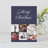 写真数々のカーシかわいらしュ・ネイビー・ホリデー・カード シーズンカード (スタンド正面)