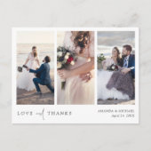 写真数々のコラージュの結婚ありがとうはがき ポストカード (正面)