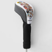 写真数々のコラージュシンプルパーソナライズされたモダン ゴルフヘッドカバー (アングル)