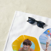 写真数々のコラージュシンプルパーソナライズされたモダン ビーチタオル (インサイチュ)