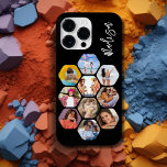 写真数々のコラージュシンプルパーソナライズされたモダン Case-Mate iPhone 14 PRO MAXケース<br><div class="desc">写真数々のコラージュシンプル名パーソナライズされたモダンHexagon Pattern頭が切れる phone iPhoneケースは、六角形の形であなたの写真のコラージュを特徴とする。おパーソナライズされた名前で誕生日、クリスマス、母の日、父の日、祖父母、兄、妹、友達など最高のに最適。写真のヒント： Zazzleにアップロードする前に写真を中心に。©Evco Studio www.zazzle.com/store/evcostudioによる設計</div>
