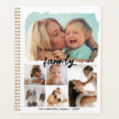 写真数々のコラージュシンプルフレームパーソナライズされた プランナー手帳 (正面)