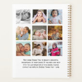 写真数々のコラージュシンプルフレームパーソナライズされた プランナー手帳 (裏面)