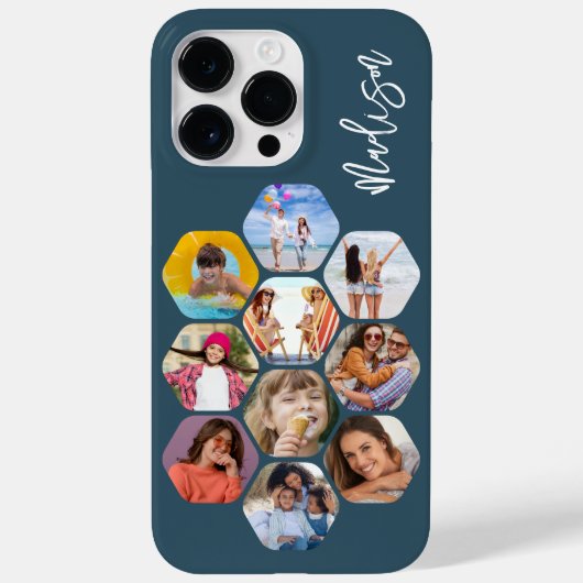 写真数々のコラージュシンプルモダンパーソナライズされたCas Case-Mate iPhoneケース (裏面)