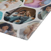 写真数々のコラージュシンプル六角モダン模様 カッティングボード (角)