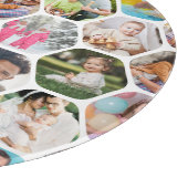 写真数々のコラージュシンプル六角モダン模様 カッティングボード (角)