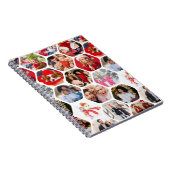 写真数々のコラージュシンプル六角モダン模様 ノートブック (右側)