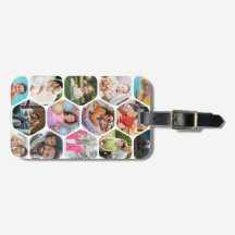 写真数々のコラージュシンプル六角モダン模様