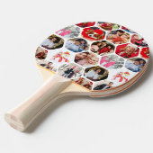 写真数々のコラージュシンプル六角モダン模様 卓球ラケット (正面アングル)