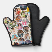 写真数々のコラージュシンプル六角モダン模様 鍋つかみ (正面/裏面)