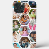 写真数々のコラージュシンプル六角モダン模様 Case-Mate iPhoneケース (裏面)