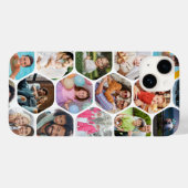 写真数々のコラージュシンプル六角モダン模様 Case-Mate iPhoneケース (裏面 (横))