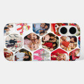 写真数々のコラージュシンプル六角モダン模様 Case-Mate iPhoneケース (裏面 (横))