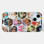 写真数々のコラージュシンプル六角モダン模様 Case-Mate iPhoneケース (裏面 (横))