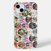 写真数々のコラージュシンプル六角モダン模様 Case-Mate iPhoneケース (裏面)