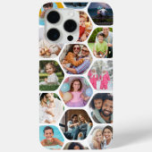 写真数々のコラージュシンプル六角モダン模様 Case-Mate iPhoneケース (裏面)