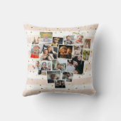写真数々のコラージュハートシェイプ可愛い クッション (裏面)