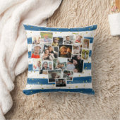写真数々のコラージュハートシェイプ可愛い クッション (ブランケット)