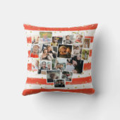 写真数々のコラージュハートシェイプ可愛い クッション (裏面)