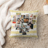 写真数々のコラージュハートシェイプ可愛い クッション (ブランケット)