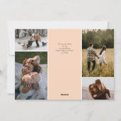 写真数々のコラージュバレンタインデー シーズンカード (裏面)