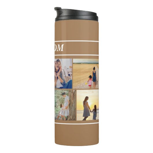 写真数々のコラージュモダンパーソナライズされた母 タンブラー (回転右)