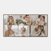 写真数々のコラージュモダンフパーソナライズされたァミリ デスクマット (正面)