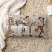 写真数々のコラージュモダンフパーソナライズされたァミリ ランバークッション (ブランケット)