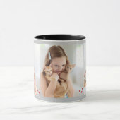 写真数々のコラージュモダンラブパーソナライズされたル猫 マグカップ (中央)