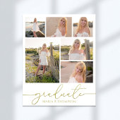 写真数々のコラージュモダン卒業スクリプト ポスター