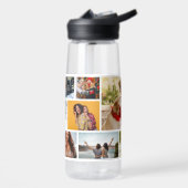 写真数々のコラージュモダン名パーソナライズされた ウォーターボトル (左面)