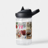 写真数々のコラージュモダン名パーソナライズされた ウォーターボトル (左面)