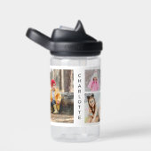 写真数々のコラージュモダン名パーソナライズされた ウォーターボトル (右面)