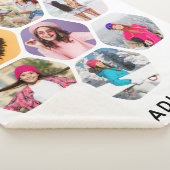 写真数々のコラージュモダン名パーソナライズされた シェルパブランケット (3/4)