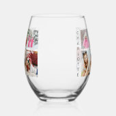 写真数々のコラージュモダン名パーソナライズされた ステムなしワイングラス (右)