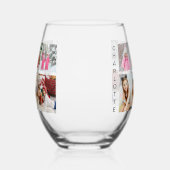 写真数々のコラージュモダン名パーソナライズされた ステムなしワイングラス (左)