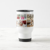 写真数々のコラージュモダン名パーソナライズされた トラベルマグ (中央)