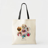 写真数々のコラージュモダン名パーソナライズされた トートバッグ (正面)