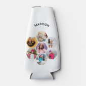 写真数々のコラージュモダン名パーソナライズされた ボトルクーラー (正面)