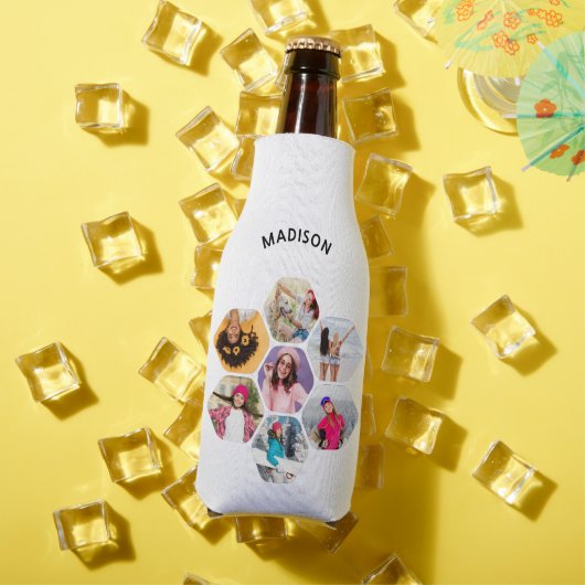 写真数々のコラージュモダン名パーソナライズされた ボトルクーラー (インサイチュ 夏)