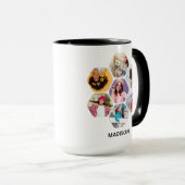 写真数々のコラージュモダン名パーソナライズされた マグカップ (正面右)