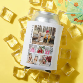 写真数々のコラージュモダン名パーソナライズされた 缶クーラー