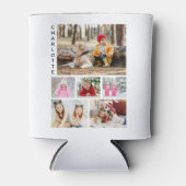 写真数々のコラージュモダン名パーソナライズされた 缶クーラー (正面)