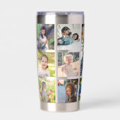 写真数々のコラージュモノグラムパーソナライズされたモダン 保温保冷タンブラー (正面)