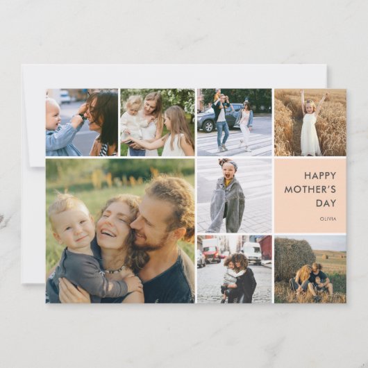 写真数々のコラージュ母の日 シーズンカード (正面)