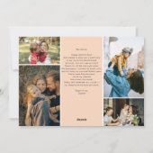 写真数々のコラージュ母の日 シーズンカード (裏面)