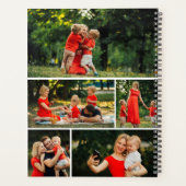 写真数々のコラージュ自分の家族を作成 プランナー手帳 (裏面)